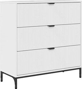 vidaXL Bufet cu sertar Alb lucios 79,5 x 33 x 82 cm Lemn compozit
