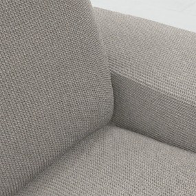 Huse super elastice HARMONIA gri deschis canapea cu otoman dreapta (l. 210 - 320 cm)