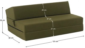 Scaun pliant/saltea VEDIS, verde