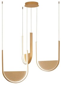 Lustra design modern LED DECO auriu/ sampanie