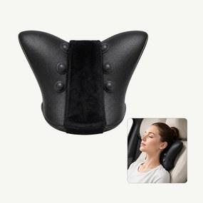 Dispozitiv tractiune cervicala memory foam cu incalzire pentru gat, Negru
