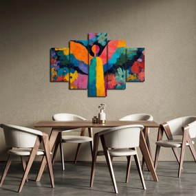 Tablou - Înger abstract cu flori (150x105 cm)