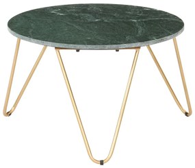 286447 vidaXL Măsuță cafea verde 65x65x42 cm piatră naturală aspect marmură