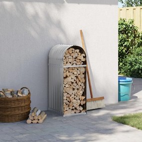 vidaXL Suport de bușteni, gri deschis, 40x45x100 cm, oțel galvanizat