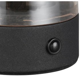 Veioză chihlimbar LED cu abajur din sticlă (înălțime 18 cm) Dooley – Trio