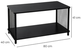 Măsuță de cafea neagră 40x80 cm Manila – Casa Selección