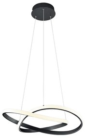 Lampă suspendată de design neagră, cu LED în 3 trepte, reglabilă - Koers