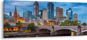 Tablou cu orașul Melbourne (120x50 cm)