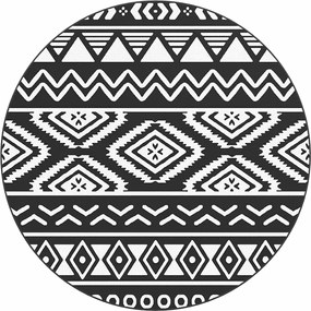 vidaXL Covor de exterior, ARAKIL negru, Ø200 cm, PP