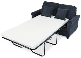 Canapea cu două locuri ASB-4170 BLUE2, manșetă,albastră