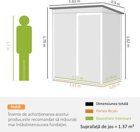 Outsunny cutie metalică | Aosom Romania