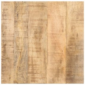Masa laterala cu roti, 40 x 40 x 42 cm, lemn de mango nefinisat
