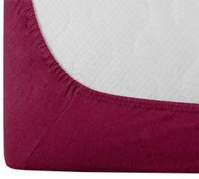Cearsaf Jersey cu elastic 180 x 200 cm roz inchis
