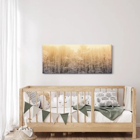 Tablou cu pădure geroasă (120x50 cm)