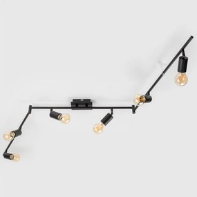 Spot LED 6x E27, 6,5W, 230V, negru