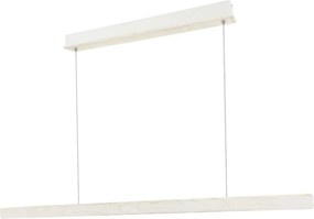 Lustra LED suspendata design scandinav Ilgas lemn alb