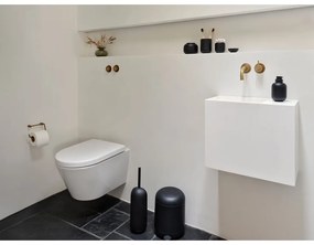 Coș de gunoi negru cu pedală din plastic 4 l Sensu – Zone