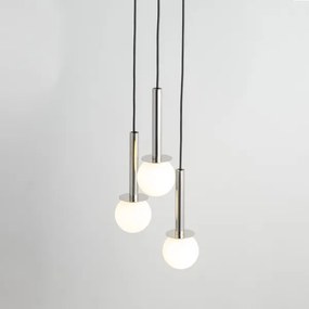 Lustră pe cablu DAISY 3xG9/12W/230V d. 27 cm crom lucios/negru/alb