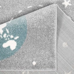 Covor pentru copii gri de calitate cu universul Lăţime: 80 cm | Lungime: 150 cm