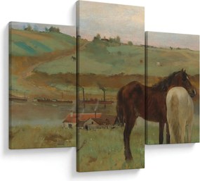 Tablou - Edgar Degas, Horses in a Meadow, reproducere (90x60 cm)