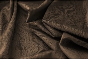 Draperie opaca DUNES VELVET 140x250 cm, maro Agatat: Inele metalice