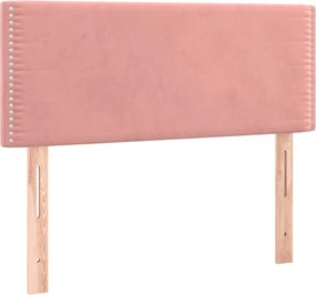 vidaXL Tăblie de pat, roz, 100x5x78/88 cm, catifea