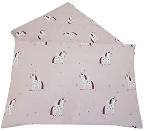 Lenjerie de pat din muselină de bumbac pentru pătuț UNICORN 2 piese EKO