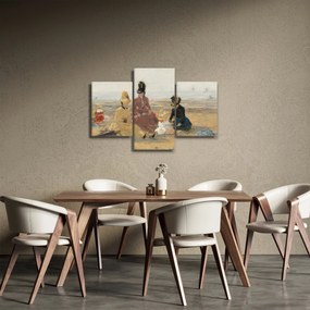 Tablou - Eugène Boudin, On the Beach, Trouville, reproducere (90x60 cm)