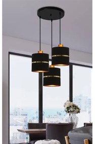 Lustră pe cablu ASSAM 3xE27/60W/230V negru