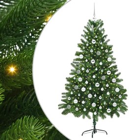 vidaXL Brad de Crăciun cu 300 LED cu suport Verde 180 cm PE