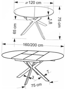 Masă de bucătărie Triad, lemn natural