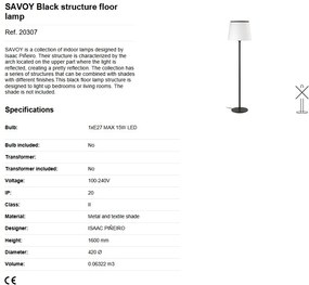 Lampadar / Lampa de podea moderna design elegant SAVOY negru/verde