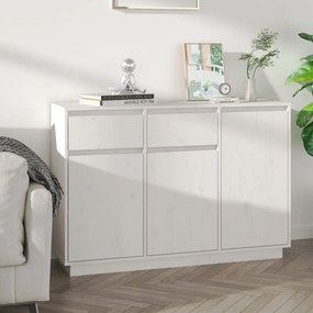 Servanta, alb, 110x34x75 cm, lemn masiv de pin 1, Alb