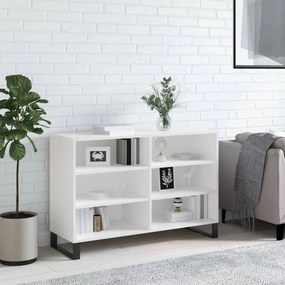 vidaXL Servantă, alb extralucios, 103,5x35x70 cm, lemn compozit