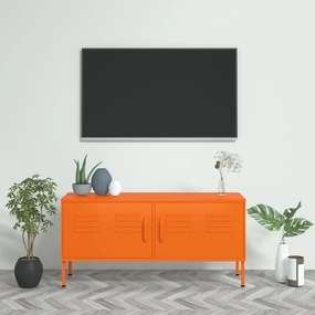 Comoda TV, portocaliu, 105x35x50 cm, otel 1, Portocaliu