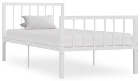 284562 vidaXL Cadru de pat, alb, 90 x 200 cm, metal
