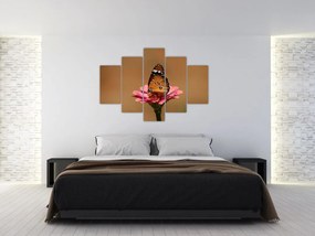 Tablou cu fluture pe floare (150x105 cm)