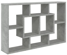 Raft de perete, gri beton, 85x16x52,5 cm, lemn compozit 1, Gri beton