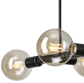 Lustră pe tijă ASTRID 4xE27/60W/230V negru