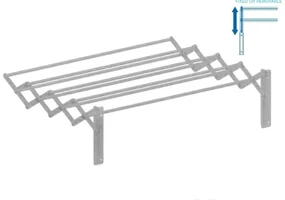Uscator pliabil din aluminiu cu suporti detasabili - 8x120