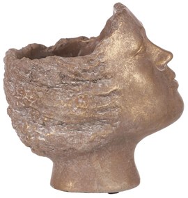 Cap de oală de beton, cupru, diametru 14 cm , 18 x14 x 19 cm