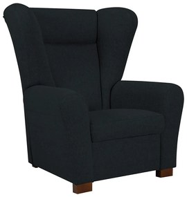 Fotoliu VIVA cu aripi, negru