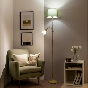 Brilagi - Lampă de podea CERIA 2 în 1 1xE27/100W/230V + 1xE14/25W auriu/verde