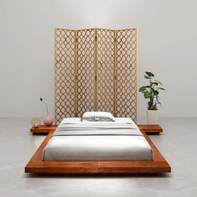Cadru pat futon, stil japonez, 100 x 200 cm, lemn masiv acacia 100 x 200 cm