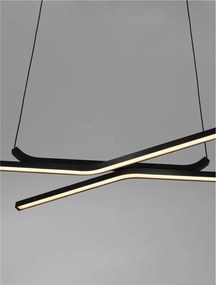 Lustra suspendata LED CCT design modern AKRO negru
