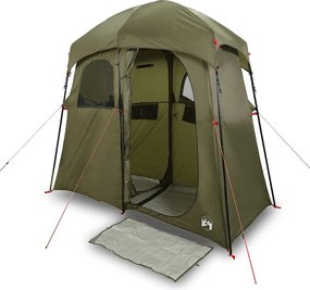 vidaXL Cort de duș pentru 2 persoane, verde măsliniu, impermeabil