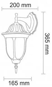 Aplica LED de exterior FLORENCJA 1xE27/10W/230V IP43