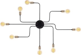 Aplica TRUVA N-701, negru, metal, 140x15x95 cm