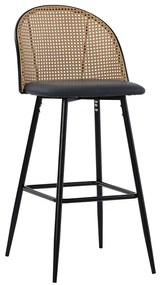 Scaun Bar Kospa Tapiterie Piele Ecologica Neagra