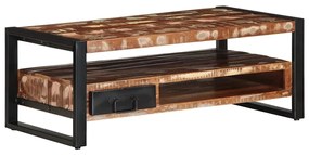 vidaXL Masuta de cafea multicolora 90x50x36 cm lemn masiv recuperat